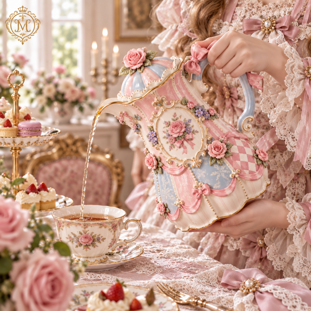 Qunzelaviro Pastel Rose Tall Coffee Pot — product view 1