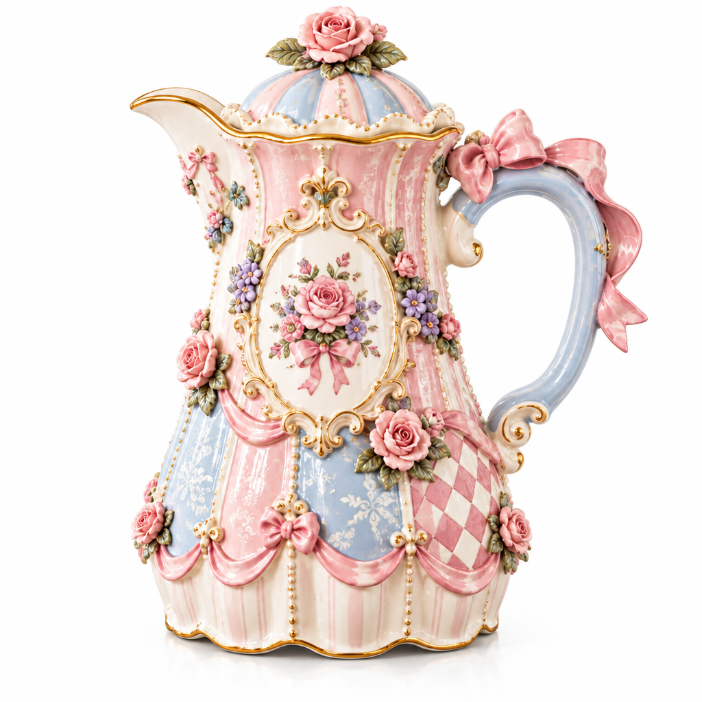 Qunzelaviro Pastel Rose Tall Coffee Pot — product view 4