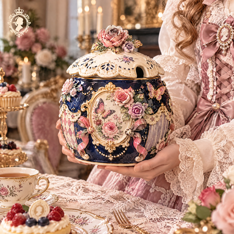 Qunzelaviro Midnight Butterfly Pierced-Lid Jar — product view 1